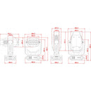 BTX-SATURN  - 270 W LED Spot / Beam moving head, 8 - 45° zoom, Strobo, DMX and RDM
