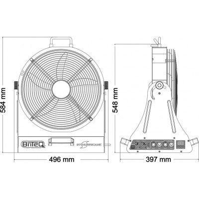 BT-HURRICANE  - Powerful DMX Fan