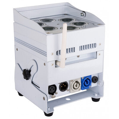 JB Systems - 6 x 10 W RGBWA battery LED projector, WDMX, rain cover