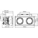 BT-BLINDER2 IP  - LED Blinder (2x130W) IP65, Amber drift effect