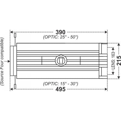 Briteq - BT-PROFILE160/OPTIC 25-50  - Optics for BT-PROFILE160/LED ENGINE and BT-PROFILE250 with 25 - 50° zoom