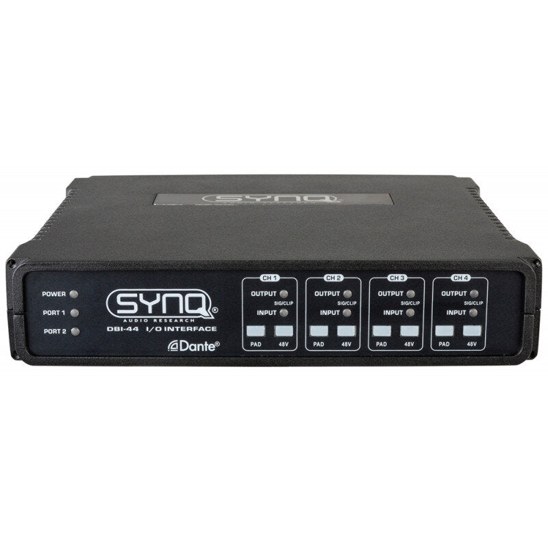 Synq - DBI-44  - Dante/analog audio bridge, 4 in / 4 out, INSTALL