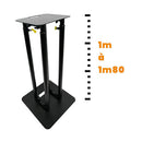 TOTel  - Telescopic totem from 1 to 1.8 m with Lycra fabric and covers