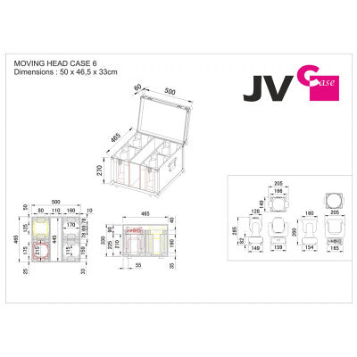 MOVING HEAD CASE 6  - Flight case for 4x Clubspot/Clubwash 2