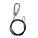 Contestage - SC40b  - Safety cable  Ø 2 mm L60 cm 1 quick coupler with locking MWL 40 kg - black