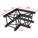 AGQUA-02 blk  - Quatro angle - 50 cm - 90° - 2 directions - black