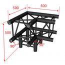 AGQUA-09 blk  - Quatro side piece - 90° - 3 directions - black