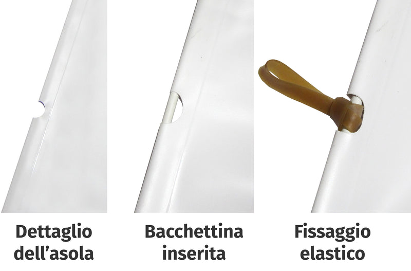 Telo proiezione "Service" con bordi ed asole (incluso kit di fissaggio per strutture rigide o utilizzabile su cornice Service), "Rear" da retroproiezione 250x156cm 116" 16:10