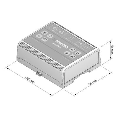 MADRIX - AURA 32  - Stand-alone recorder / player, 32 universes over network, DIN rail