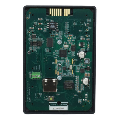 Visual Productions - Wall-mount panel with 6 backlit push-buttons that can be configured to send out a multitude of control messages via DMX, UDP, OSC, Art-Net or sACN