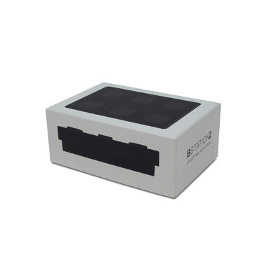 Visual Productions - Wall-mount panel with 6 backlit push-buttons that can be configured to send out a multitude of control messages via DMX, UDP, OSC, Art-Net or sACN