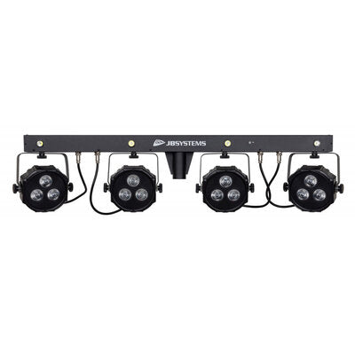 JB Systems - LIVESET 2  - Bar with 4 x 27 W RGB projectors + 4 x 1 W flash LED