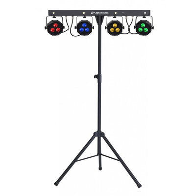 JB Systems - LIVESET 2  - Bar with 4 x 27 W RGB projectors + 4 x 1 W flash LED