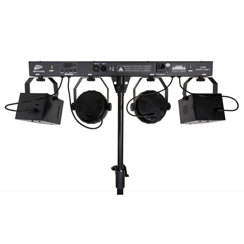 JB Systems - USB PARTYSET  - Full set with effects, projectors, stand & bags