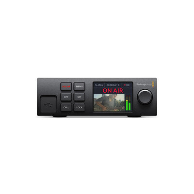 Blackmagic Design - Streaming processor with H.264 hardware encoder for HD streaming on platforms such as YouTube, Facebook and Twitter via Ethernet or a 5G or 4G