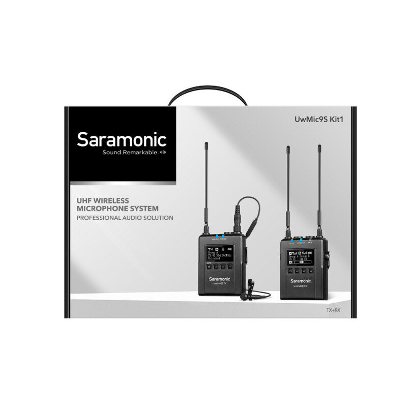 Saramonic - UwMic9S Kit1 - Wireless lavalier microphone system (UHF), TX9S transmitter + RX9S receiver