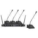 BE-10CONF - Conference set consisting of 1 BE-1040 receiver and 4 BE-10MIC, 669.1 / 655.0 / 676.6 / 663.0 MHz