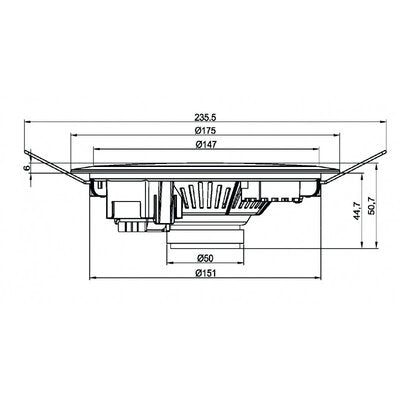 Rondson - CSL-506 - 5" ceiling speaker, 12 / 6 / 3 W at 100 V