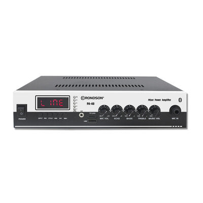 Rondson - PA-40 - 40 W amplifier with MP3 player, Bluetooth and USB (100 V and 4 ohm)