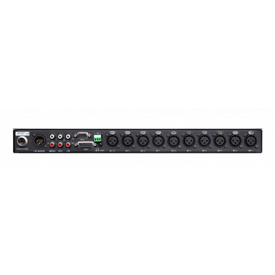 PM 10P - 10 MIC inputs preamplifier with selectable priorities + 2 AUX, 19" 1U