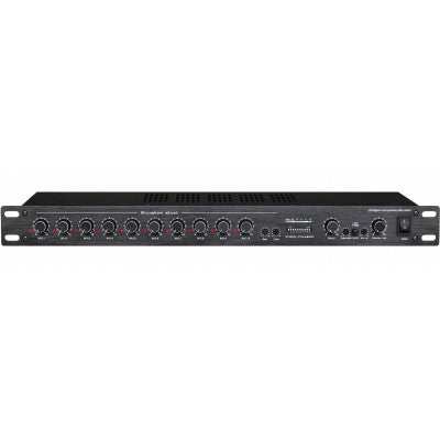 Rondson - 10 MIC inputs preamplifier with selectable priorities + 2 AUX, 19" 1U
