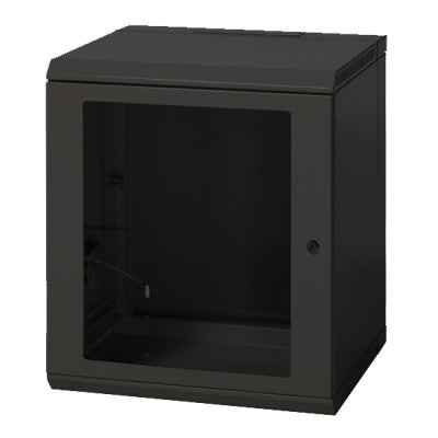 WR12U N - 19" black rack wall box 12U