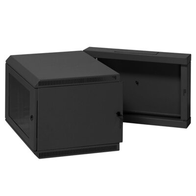 Rondson - 19" black rack wall box 6U