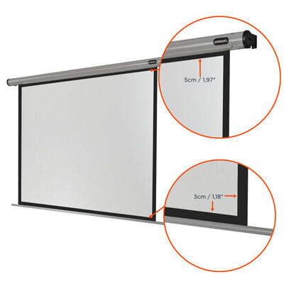 1090114 - Electric Home Cinema series projector screen, 200 x 150 cm, 4:3 aspect ratio