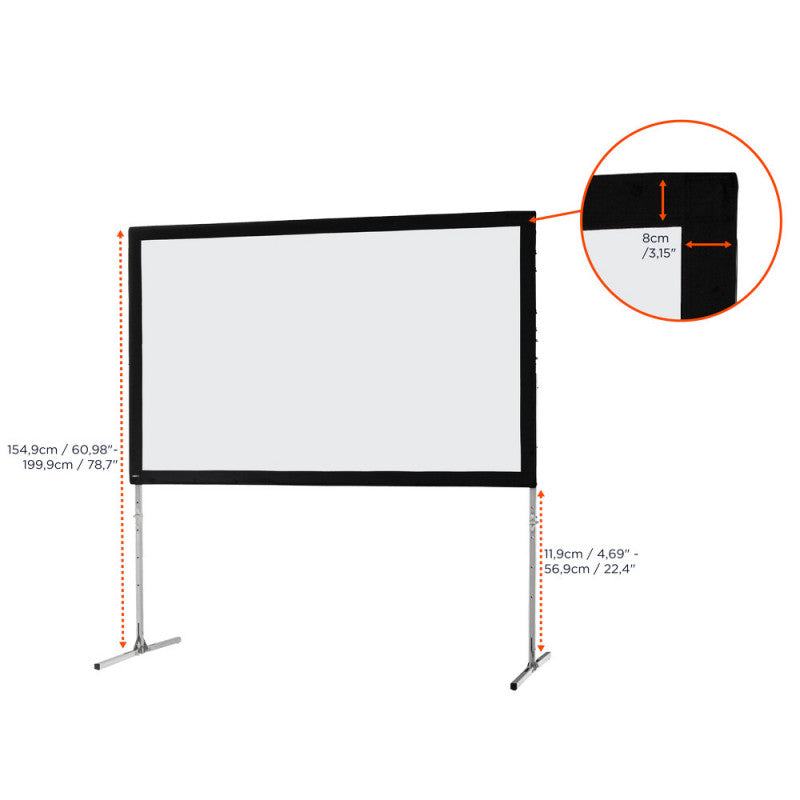 celexon - 1090820 - Mobile Expert Folding Frame screen, front projection, 203 x 127 cm, 16:10