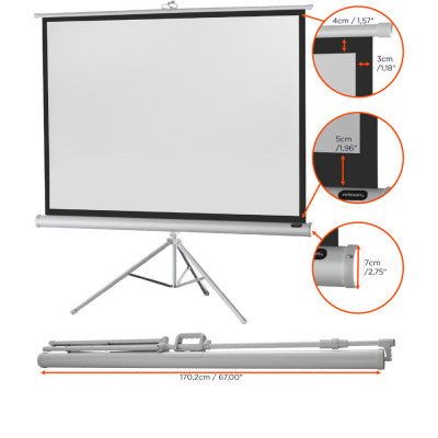 celexon - 1090266 - Tripod Economy screen, 158 x 118 cm, 4:3 - white