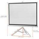 celexon - 1090266 - Tripod Economy screen, 158 x 118 cm, 4:3 - white