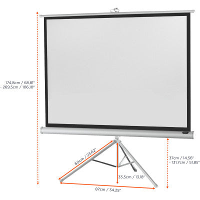 celexon - 1090266 - Tripod Economy screen, 158 x 118 cm, 4:3 - white