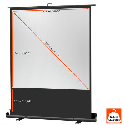 celexon - 1090362 - Mobile Professional Plus screen, 180 x 180 cm, 1:1