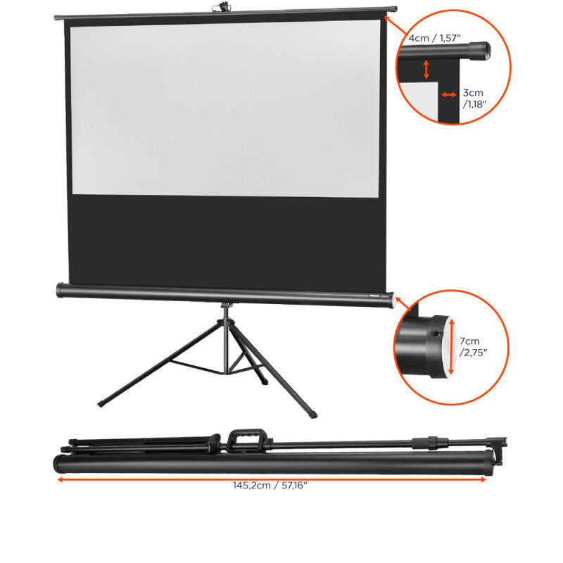 celexon - 1090259 - Tripod Economy screen, 133 x 75 cm, 16:9 aspect ratio