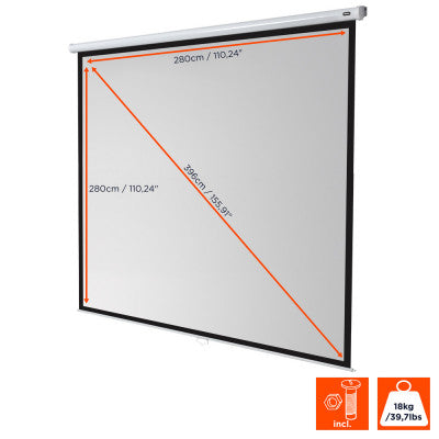 celexon - 1090033 - Manual Economy screen, 280 x 280 cm, 1:1