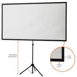 celexon - 1091745 - Ultra Light-weight Tripod screen, 194 x 121 cm, 16:10