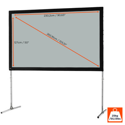 celexon - 1090825 - Mobile Expert Folding Frame screen, rear projection, 203 x 127 cm, 16:10