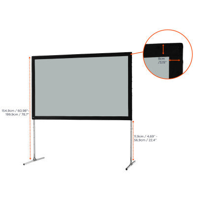 celexon - 1090825 - Mobile Expert Folding Frame screen, rear projection, 203 x 127 cm, 16:10