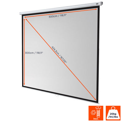 celexon - 1090034 - Manual Economy screen, 300 x 300 cm, 1:1