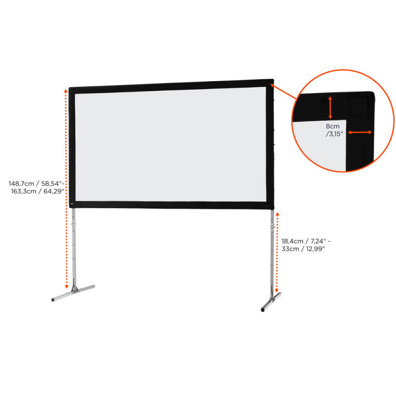 celexon - 1090329 - Mobile Expert Folding Frame screen, front projection, 203 x 114 cm, 16:9