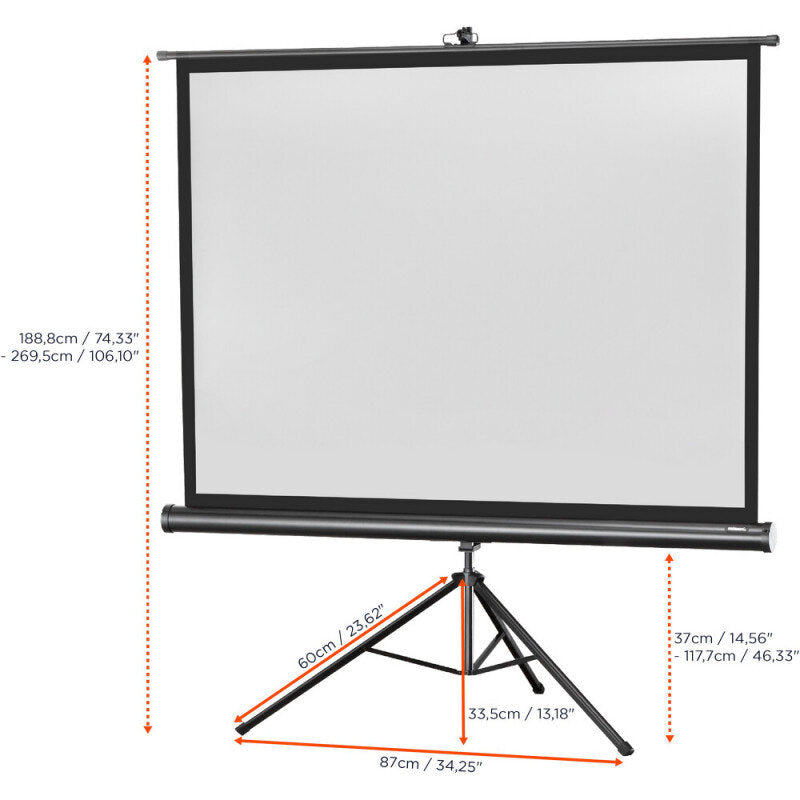 celexon - 1090019 - Tripod economy screen, 176 x 132 cm viewable area, 4:3 aspect ratio