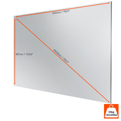 1091614 - Expert PureWhite Fixed Frame screen, 300 x 187 cm, 16:10