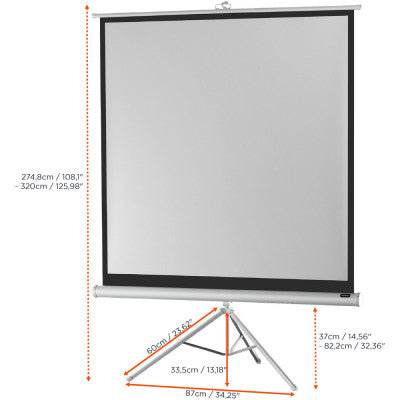 1090271 - Tripod Economy screen, 219 x 219 cm, 1:1 - white