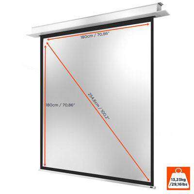 1000000863 - Professional Plus ceiling recessed electric screen, 180 x 180 cm, 1:1