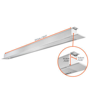 1000000863 - Professional Plus ceiling recessed electric screen, 180 x 180 cm, 1:1