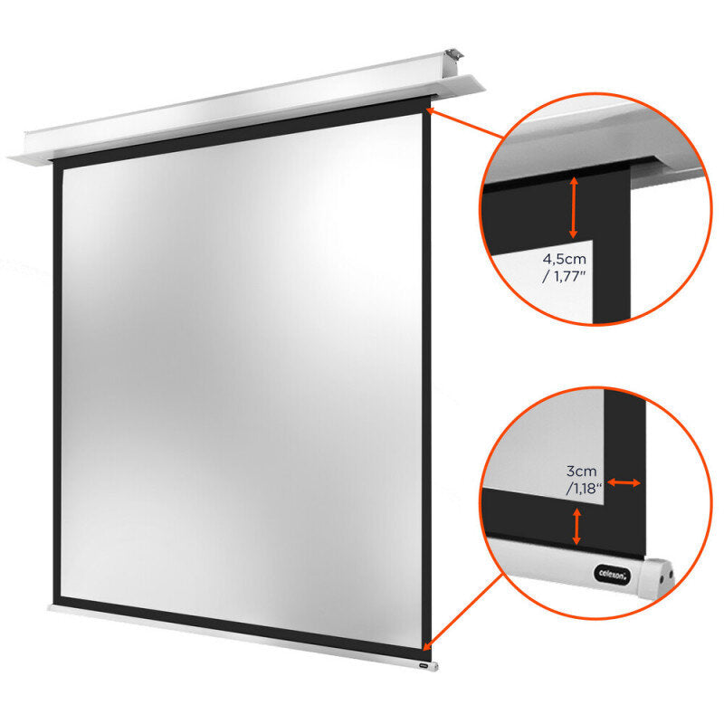 celexon - 1000000863 - Professional Plus ceiling recessed electric screen, 180 x 180 cm, 1:1