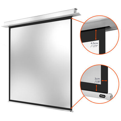 1000000863 - Professional Plus ceiling recessed electric screen, 180 x 180 cm, 1:1