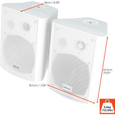 celexon - 1000003391 - Active speaker set 2-way 525 - white