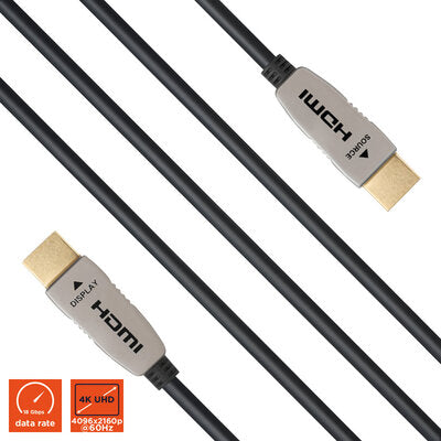 1000004844 - UHD optical fibre HDMI 2.0b active cable, 25 m, black