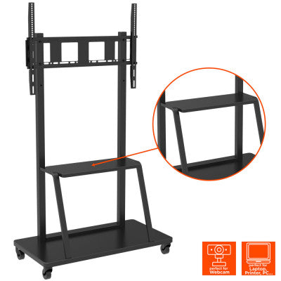 1000009348 - Economy Height adjustable display trolley for 55-110 inch displays